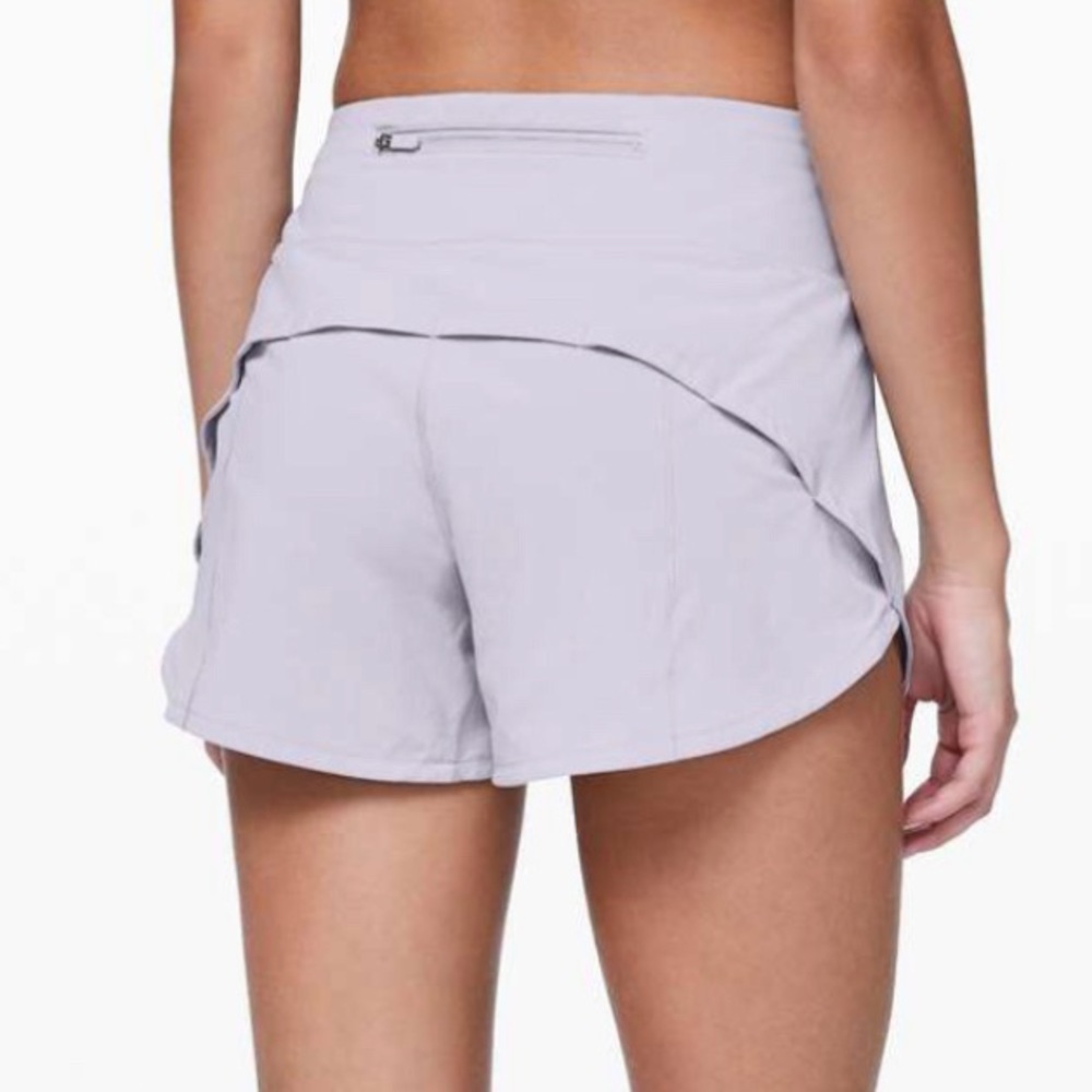 Lululemon Silver Lilac Speed Up Running Shorts